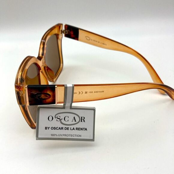 NWT Oscar de la Renta 1394 651 Stylish Amber Sunglasses main image 12